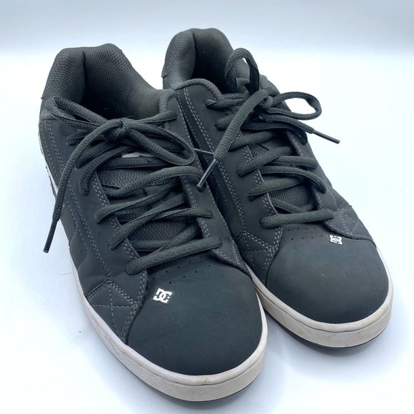 DC Men's Green Leather Skateboard Sneakers Shoes Lace Up Low Top Size 9.5